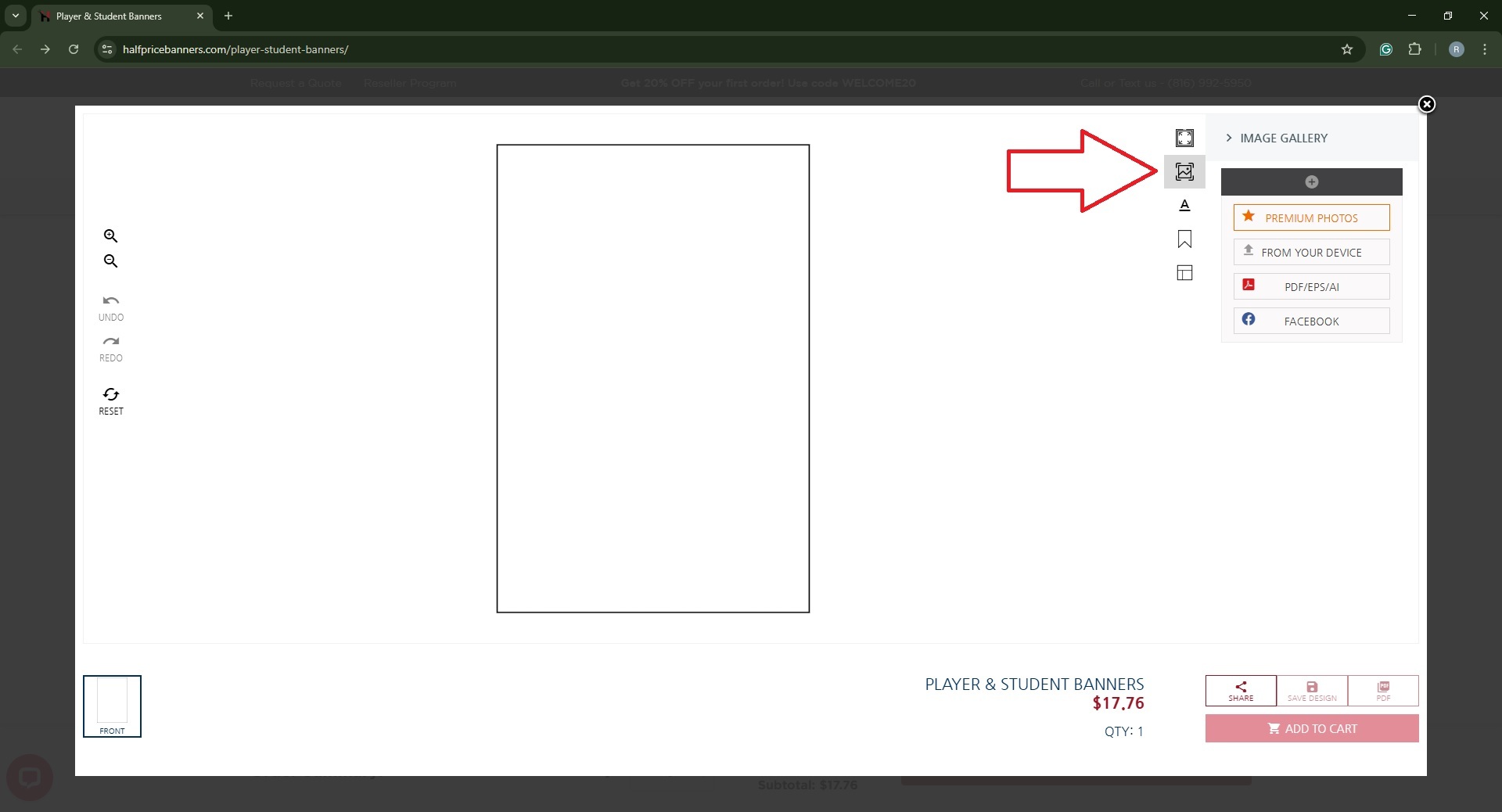 Ordering a Player Banner Ordering a Player Banner - Image Gallery